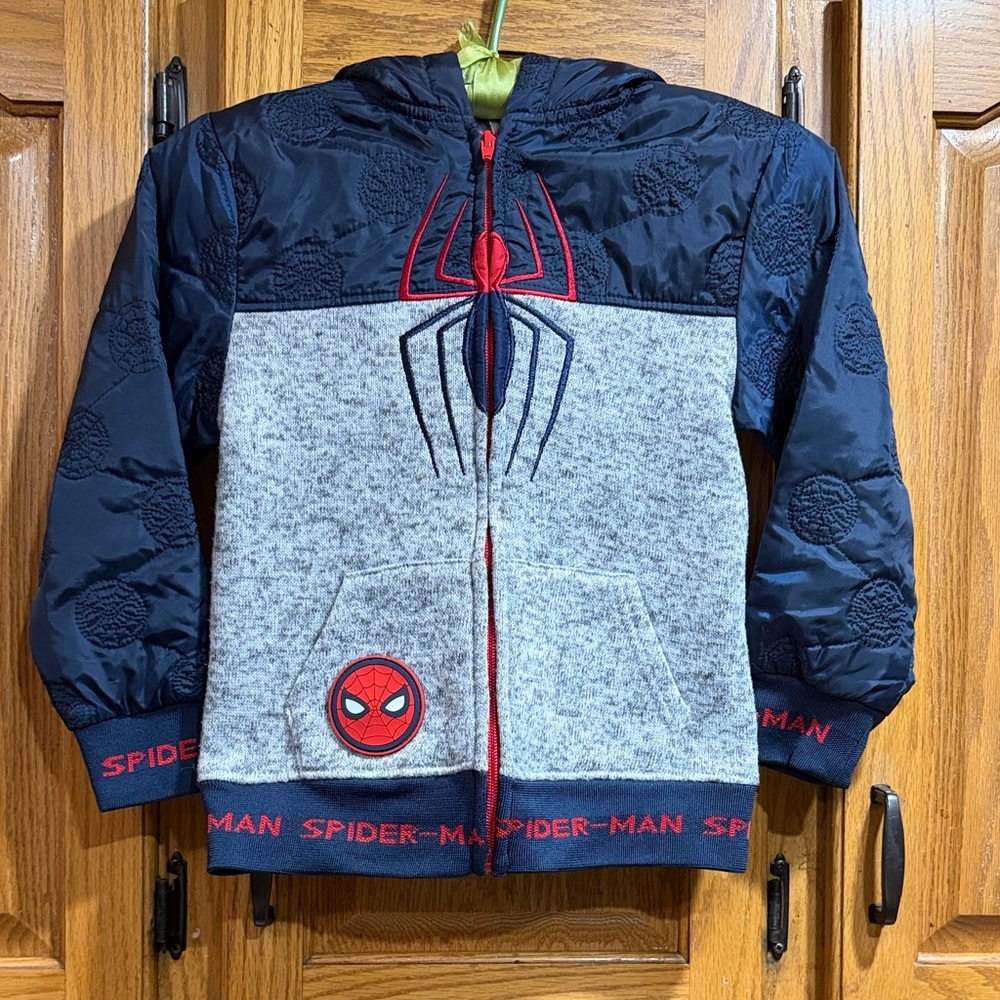 Spiderman Kids Jacket - Black and Gray